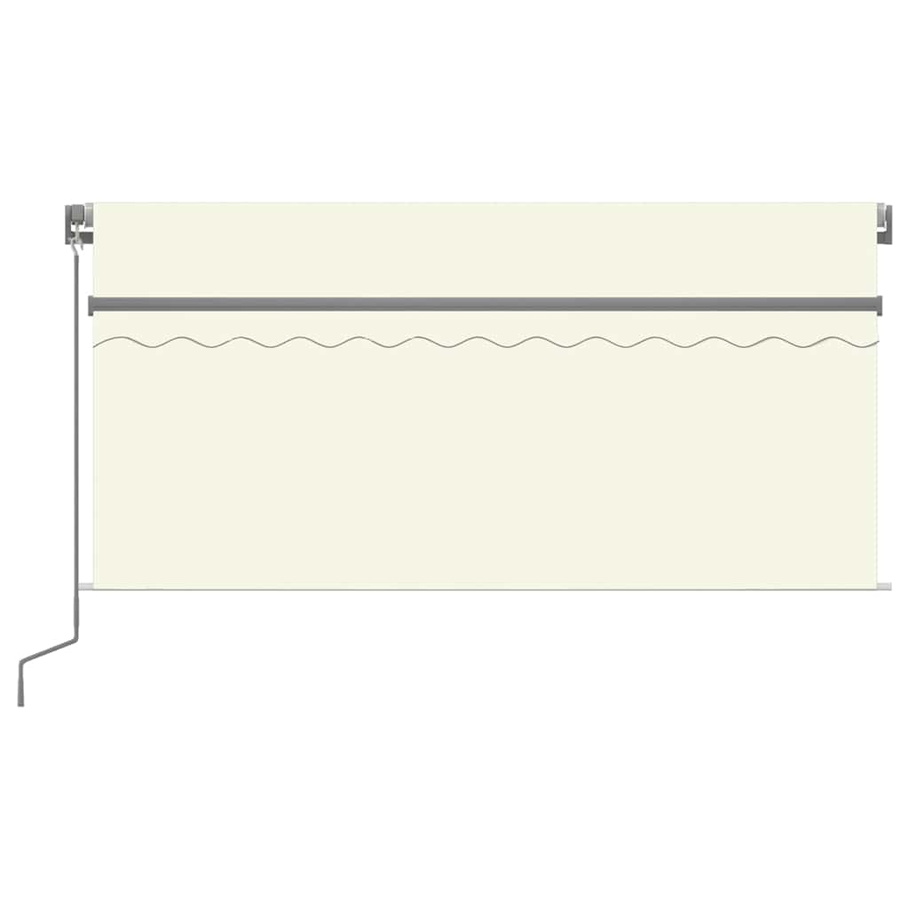 Toldo vidaxx extensible manualmente con estor enrollable LED 3x2,5 m crema