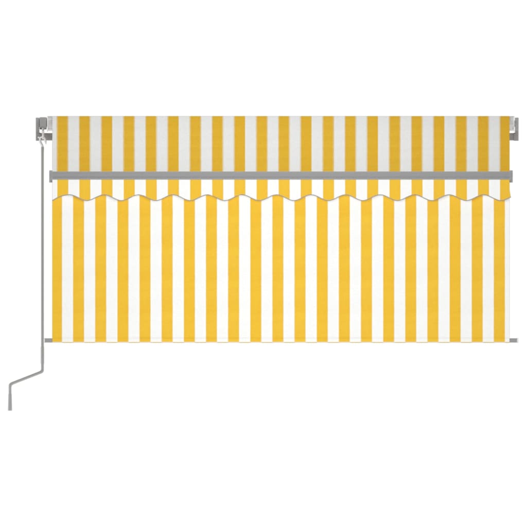 Vidaxl Luifel Manualmente Roller Ciegia 3.5x2.5 m amarillo y blanco