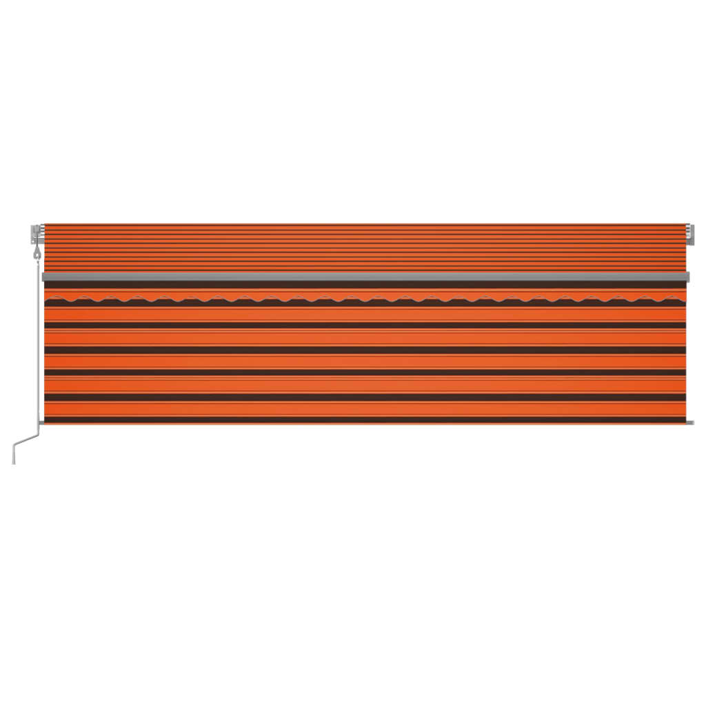 Vidaxl Luifel Sensore di vento a LED LED Clind Automatico 5x3 M Brown