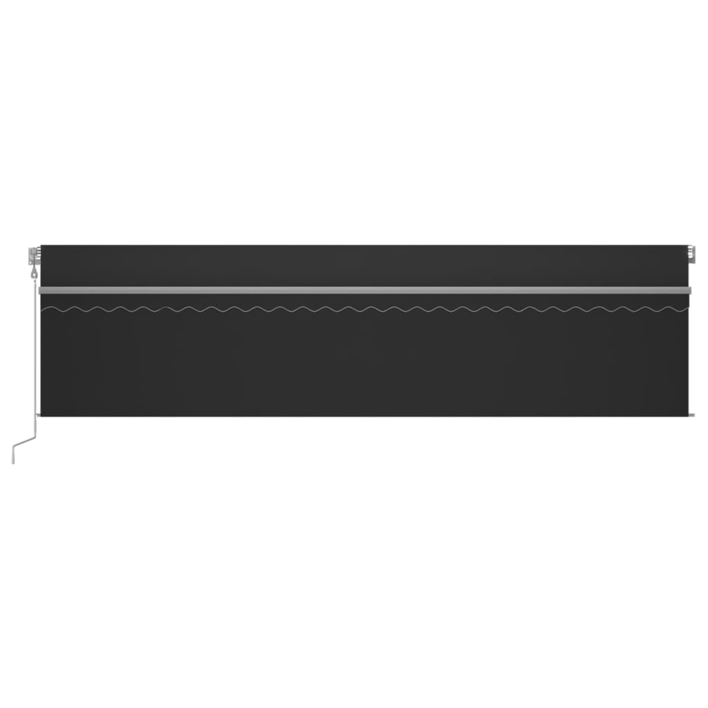 Vidaxl Luifel Roller Automático Sensor de viento de LED ciega 6x3 M antracita