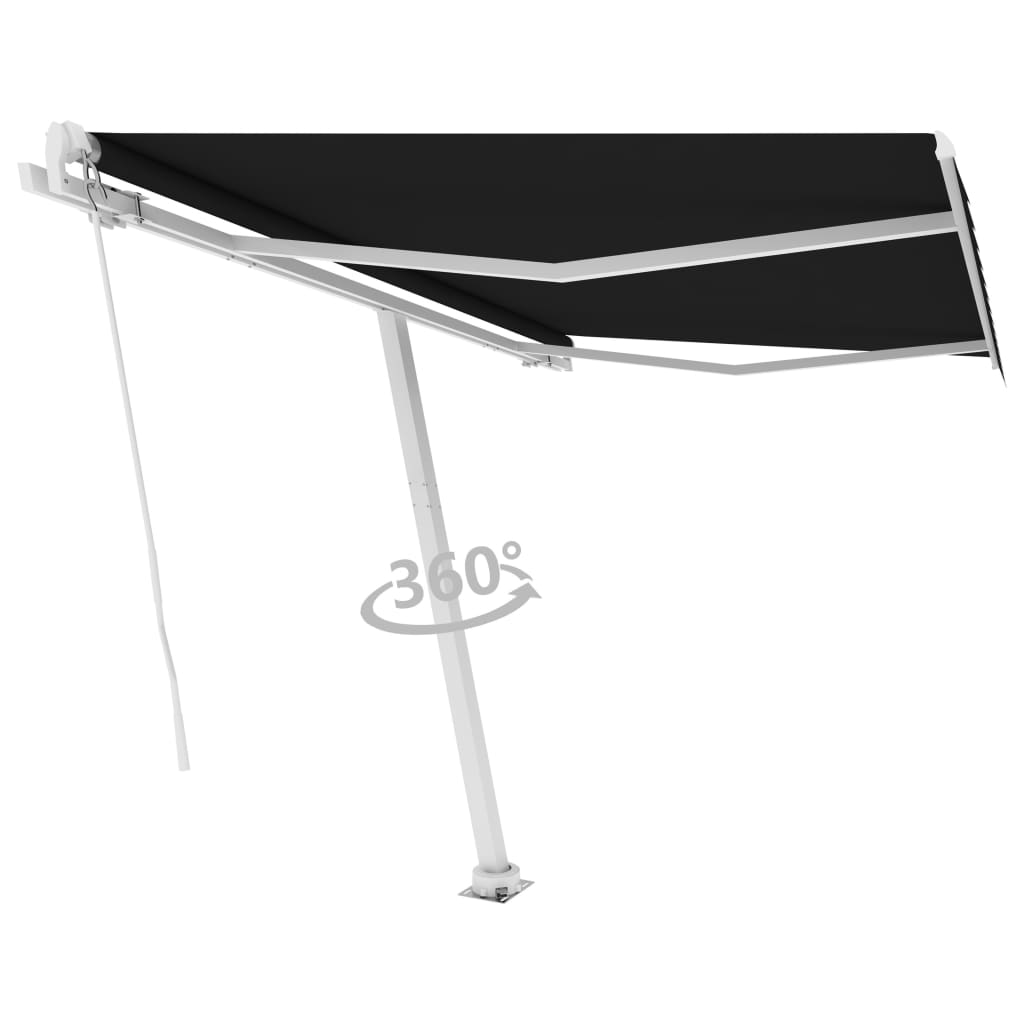 Vidaxl Luifel distaccato manualmente si estende da 350x250 cm antracite