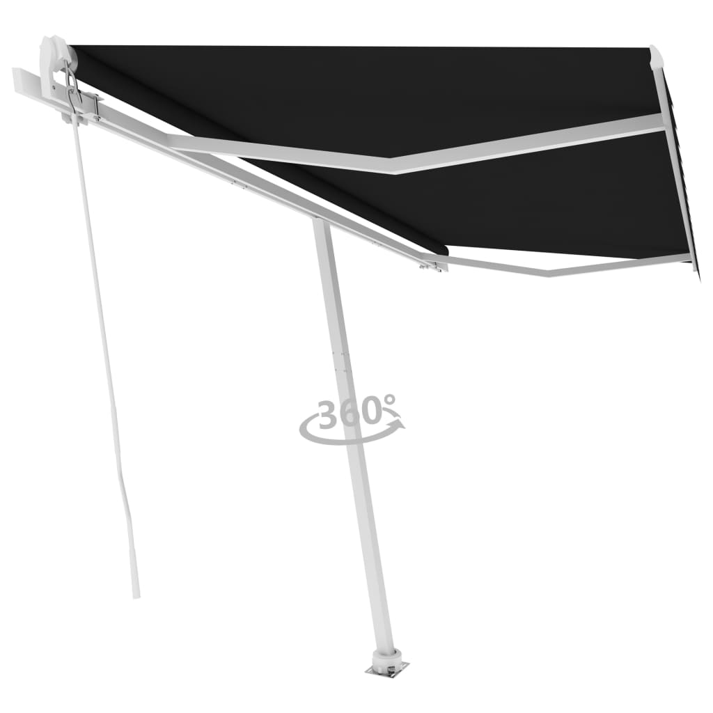 Vidaxl Luifel distaccato manualmente si estende 450x300 cm antracite