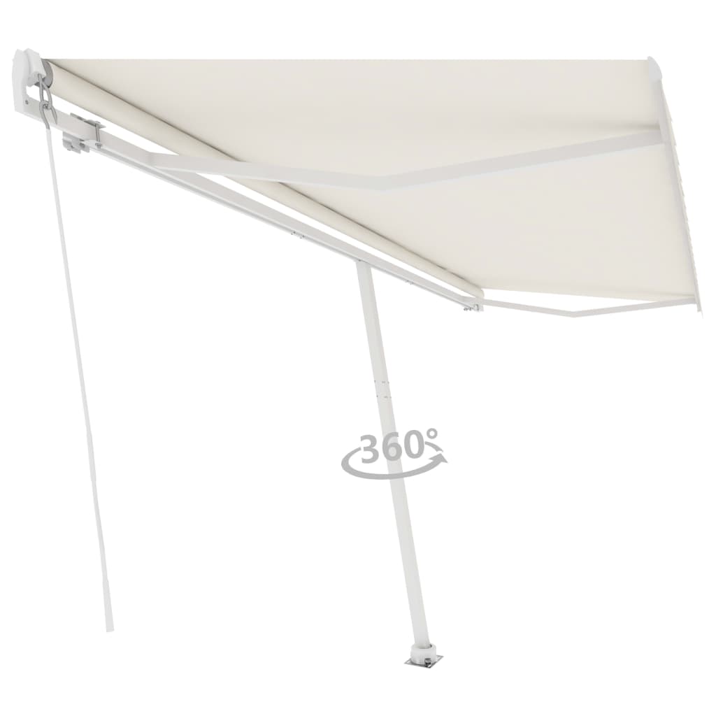 Vidaxl Luifel separado se extiende manualmente 500x300 cm de crema -Colorada