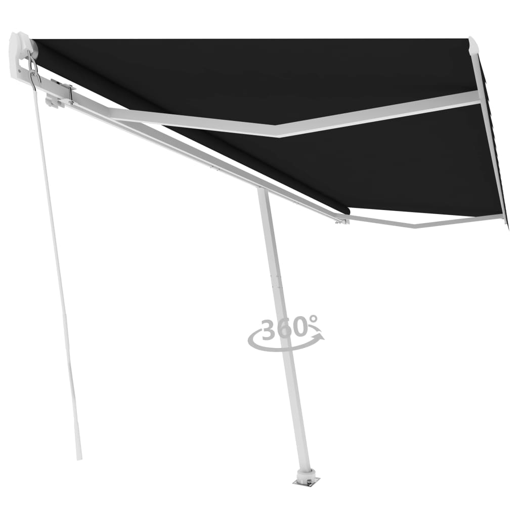 Vidaxl Luifel distaccato manualmente si estende da 500x300 cm antracite