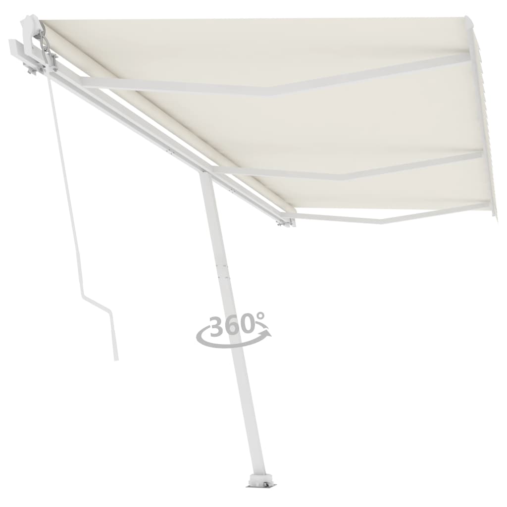 Vidaxl Luifel separado se extiende manualmente 600x300 cm de crema -cocción