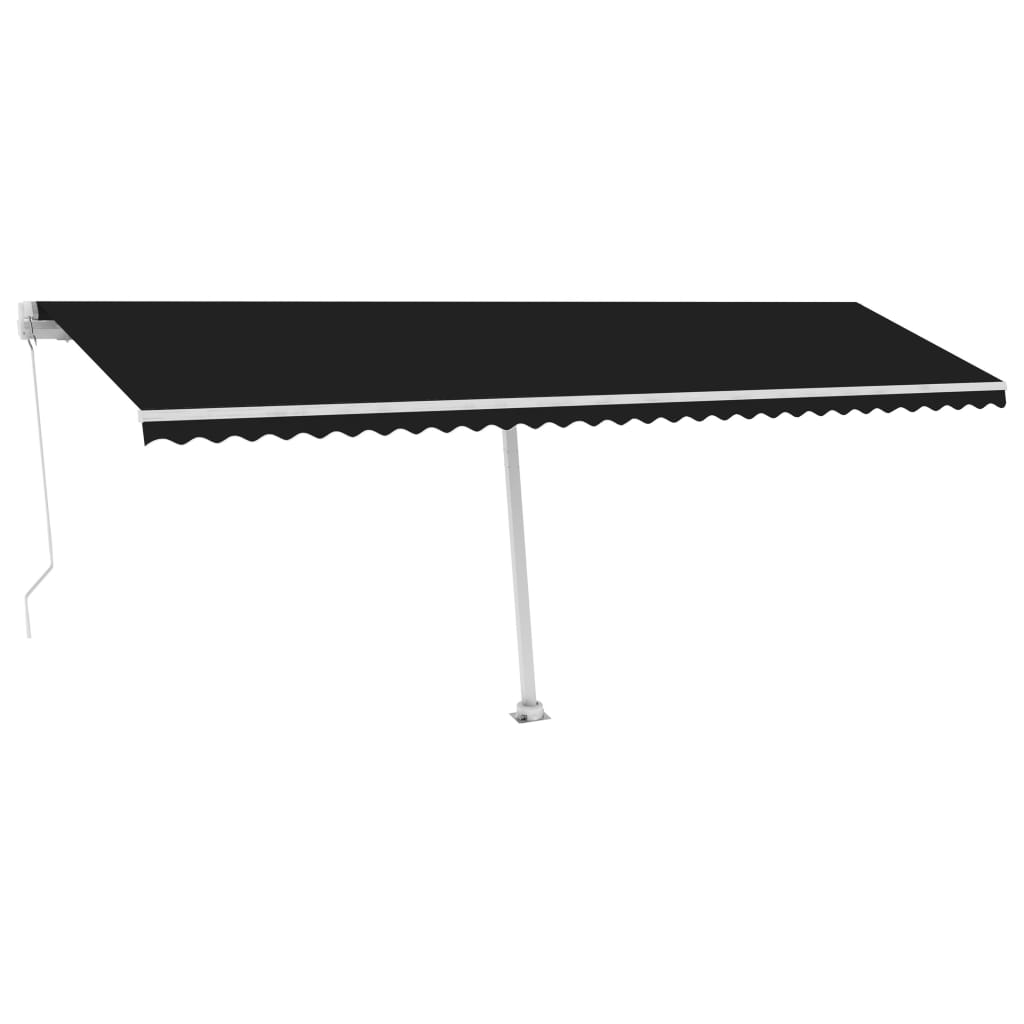 Vidaxl Luifel estendibile manualmente con il colore antracite LED 600x300 cm