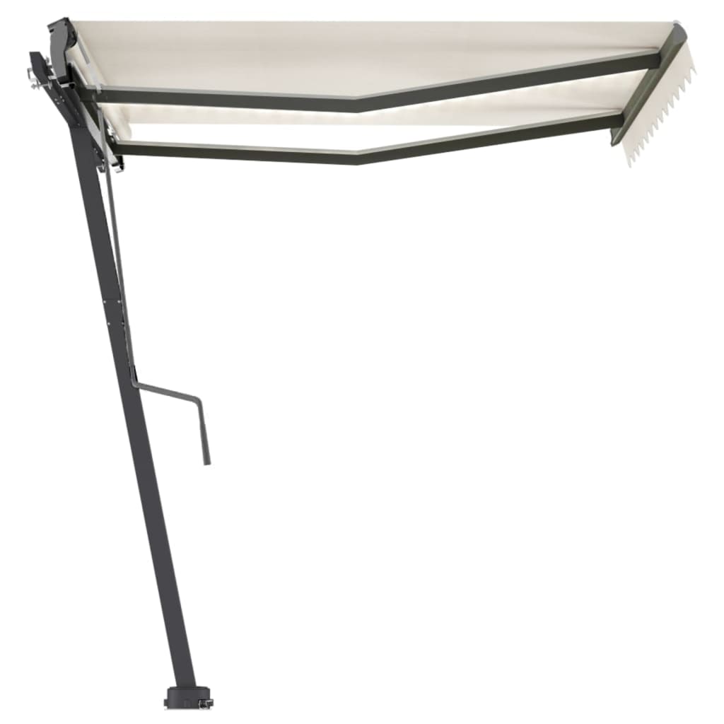 Vidaxl Luifel estendibile manualmente con crema LED 300x250 cm