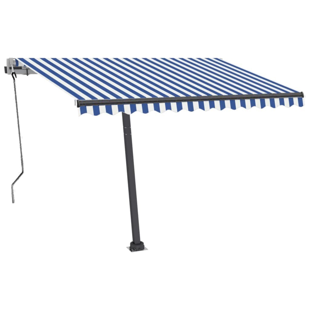 Vidaxl Laifel automatico con LED e sensore del vento 350x250 cm Bianco