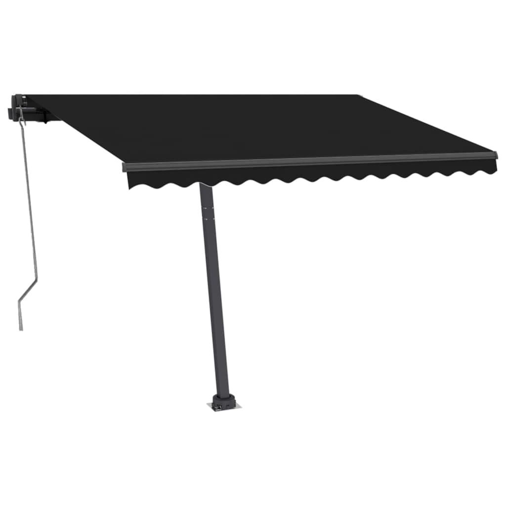 Vidaxl Luifel automatico con LED e sensore del vento 350x250 cm Antracite