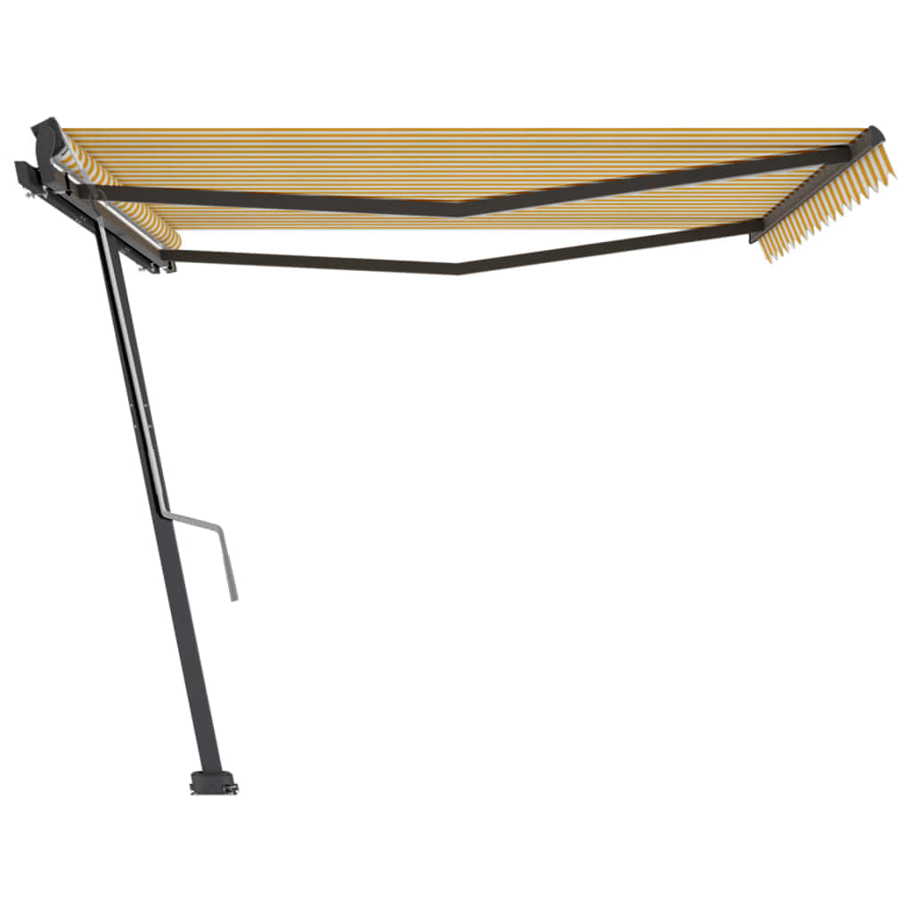 Vidaxl Laifel distaccato manualmente estende 400x300 cm giallo e bianco