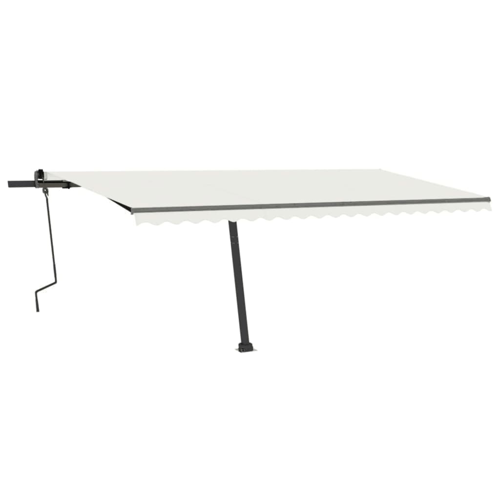 Vidaxl Luifel separado se extiende manualmente 500x300 cm de crema -Colorada
