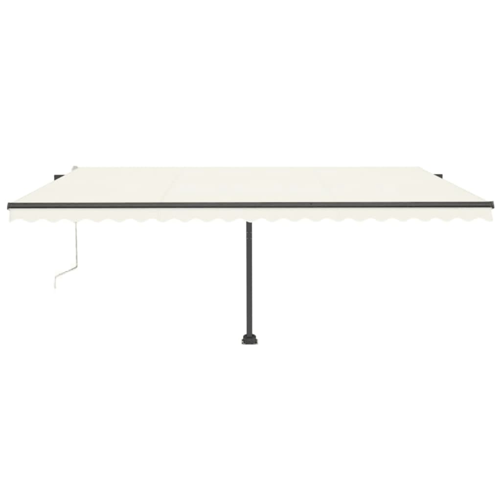 VidaXL Luifel automatisch met LED en windsensor 500x300 cm crèmekleur