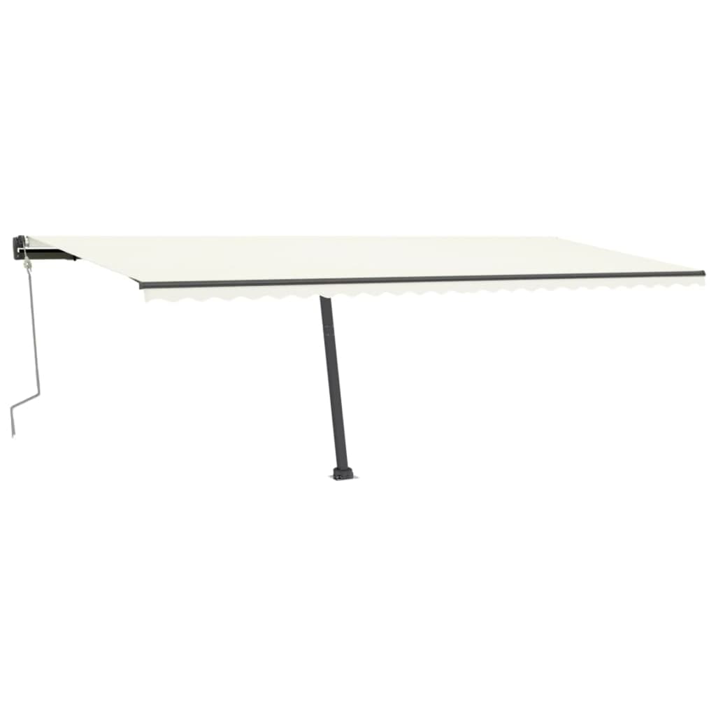 Vidaxl Luifel separado se extiende manualmente 600x300 cm de crema -cocción