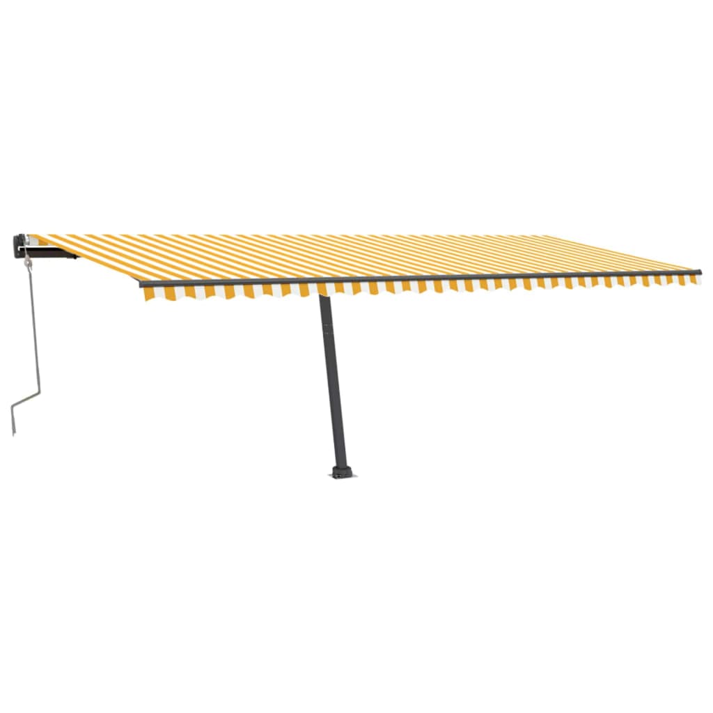 Vidaxl Luifel se puede extender manualmente con LED 600x300 cm amarillo y blanco