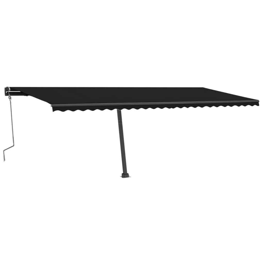 Vidaxl Luifel estendibile manualmente con il colore antracite LED 600x300 cm