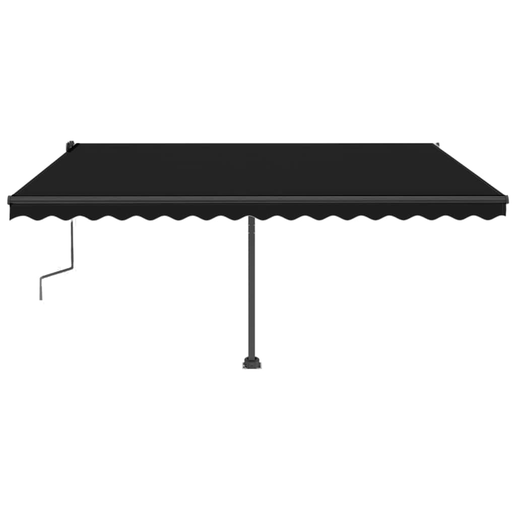 Vidaxl Luifel se puede extender manualmente con color antracita LED 450x350 cm
