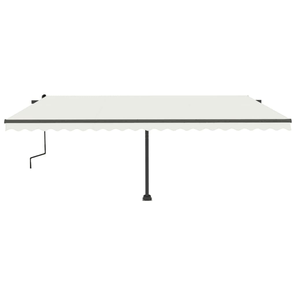 Vidaxl Luifel separado se extiende manualmente 500x350 cm de crema -Colorada