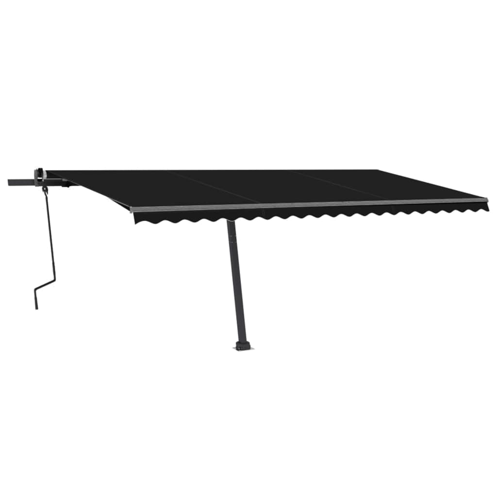 VidaXL Luifel vrijstaand handmatig uittrekbaar 500x350 cm antraciet