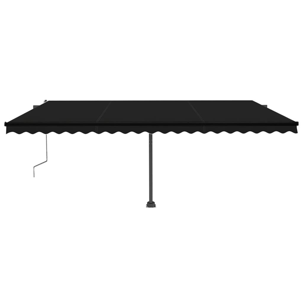 Vidaxl Luifel automático con antracita LED y sensor de viento de 500x350 cm