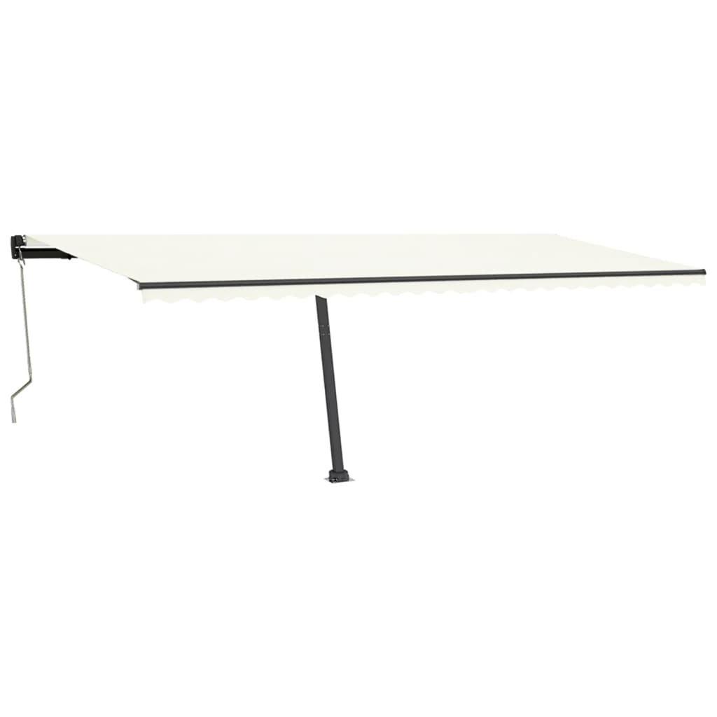 VidaXL Luifel vrijstaand automatisch 600x350 cm crèmekleurig