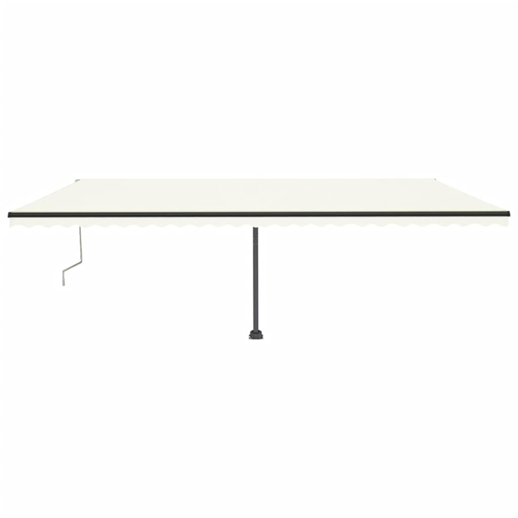 Vidaxl Luifel Automático con Color de crema LED y Sensor de viento de 600x350 cm