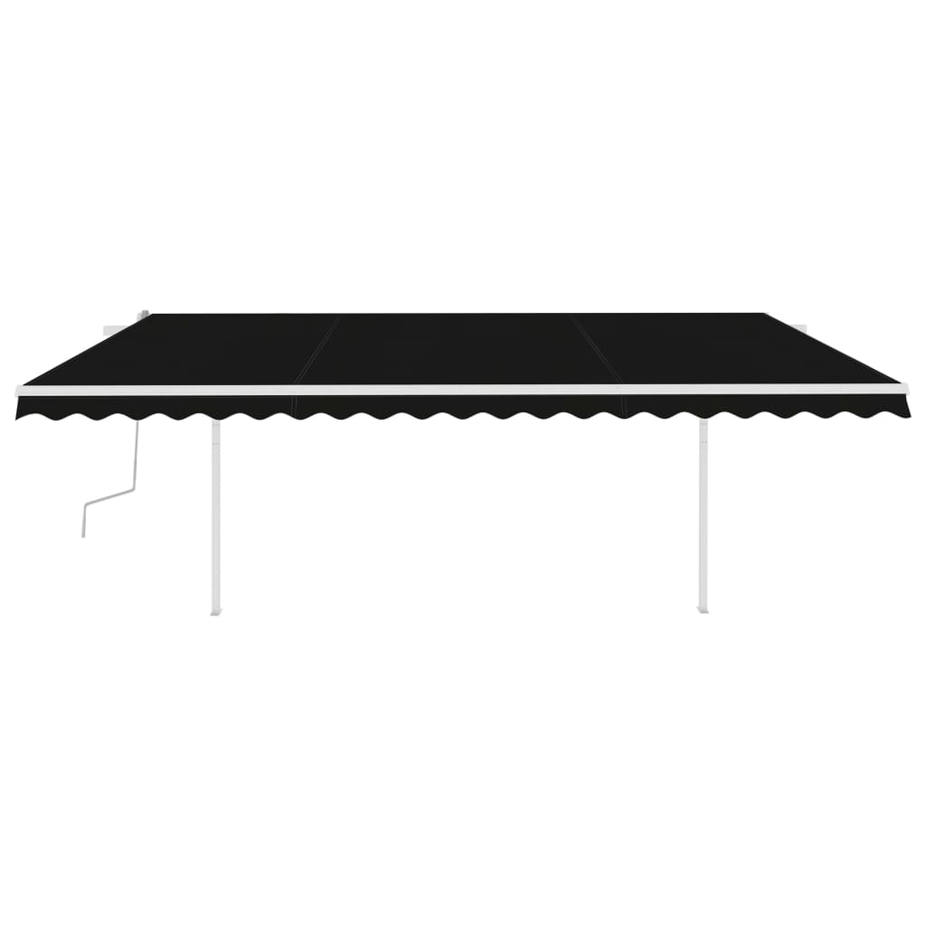 Vidaxl Luifel estendibile manualmente con antracite LED 5x3 M