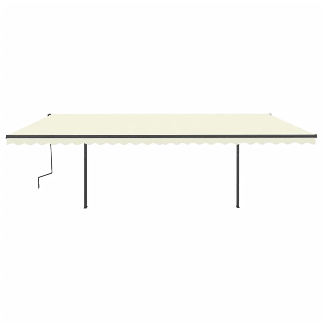 Vidaxl Luifel automatico con LED e sensore del vento 6x3,5 m Crema