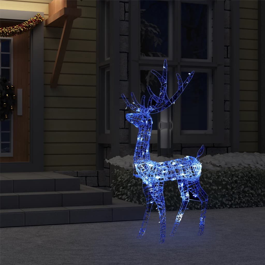 Vidaxl Decoraciones navideñas Reindeer 140 LED 120 cm Acrílico Azul