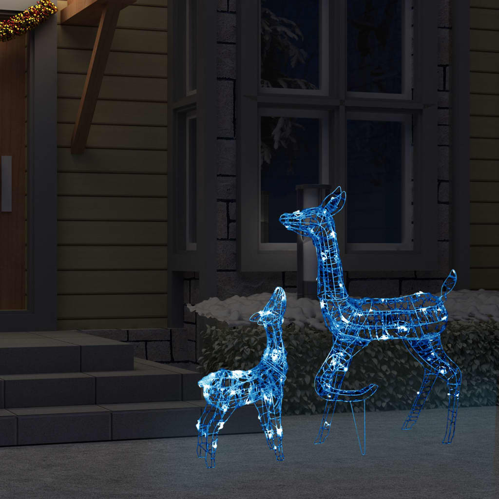 Vidaxl Decoraciones navideñas Familia de renos 160 LED ACRYLIC