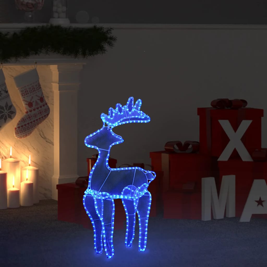 Vidaxl Decoraciones navideñas Reno con Mesh 306 LED 60x24x89 cm