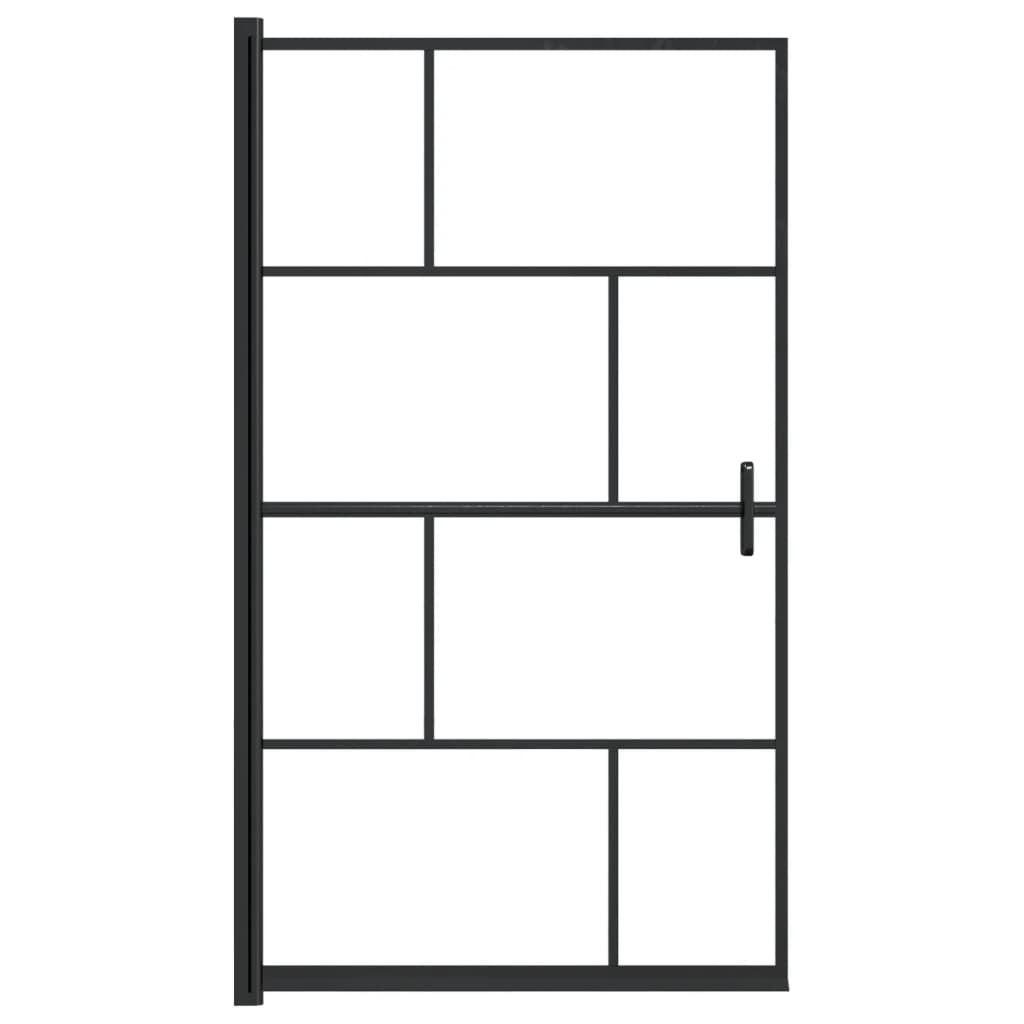 Vidaxl doccia parete 80x140 cm esg nero