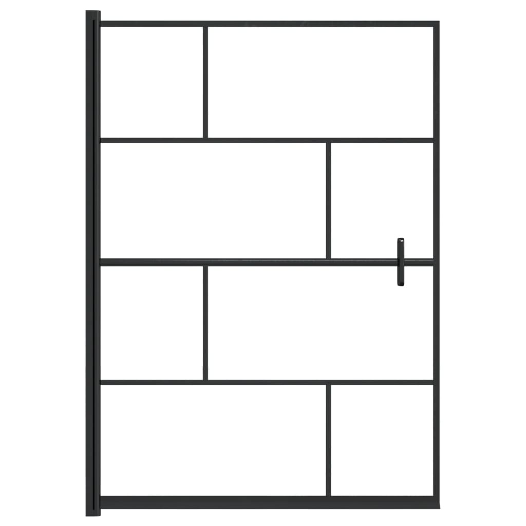 Parete doccia VidaXL 100x140 cm ESG nera
