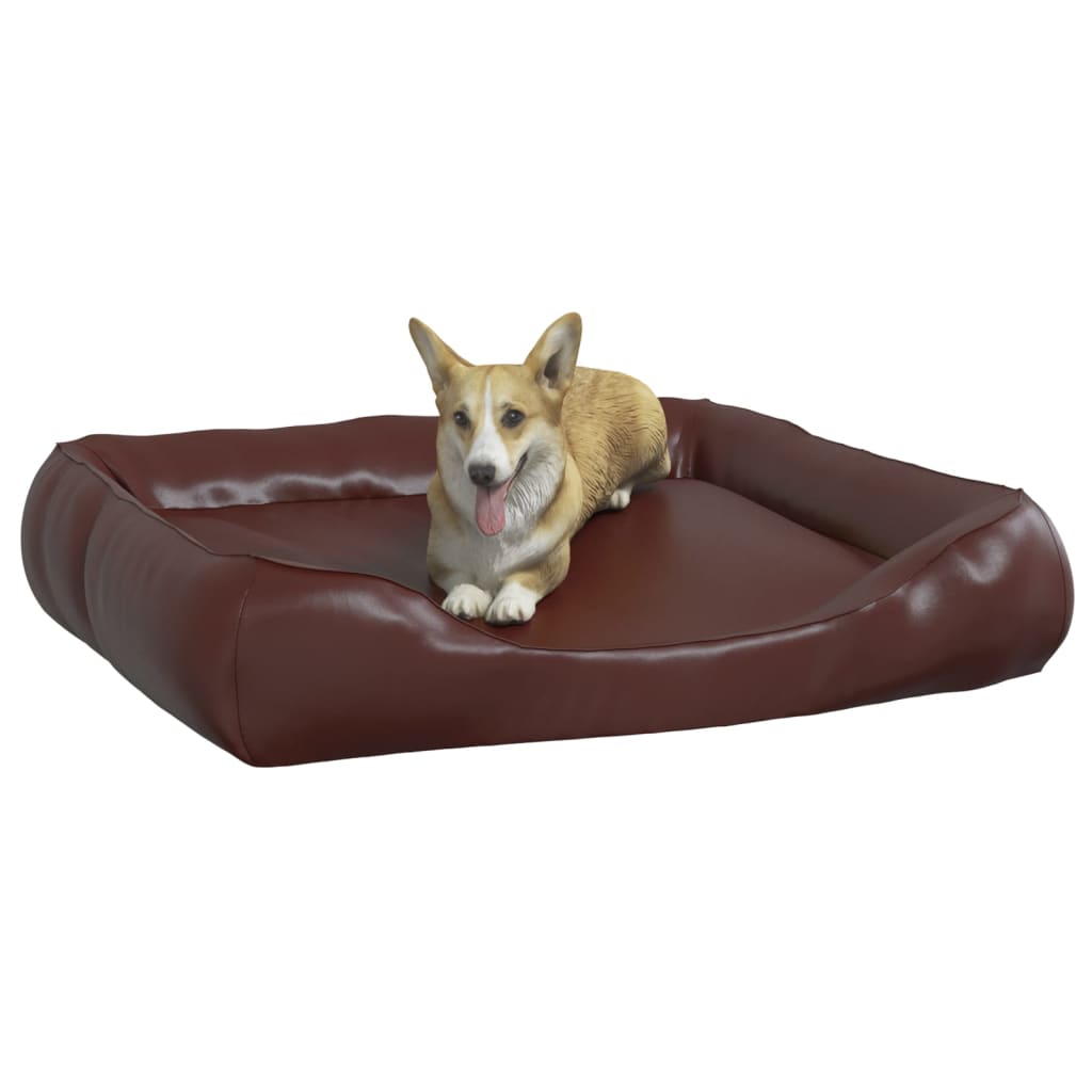 Vidaxl Dog Basket 105x80x25 cm in pelle artificiale marrone