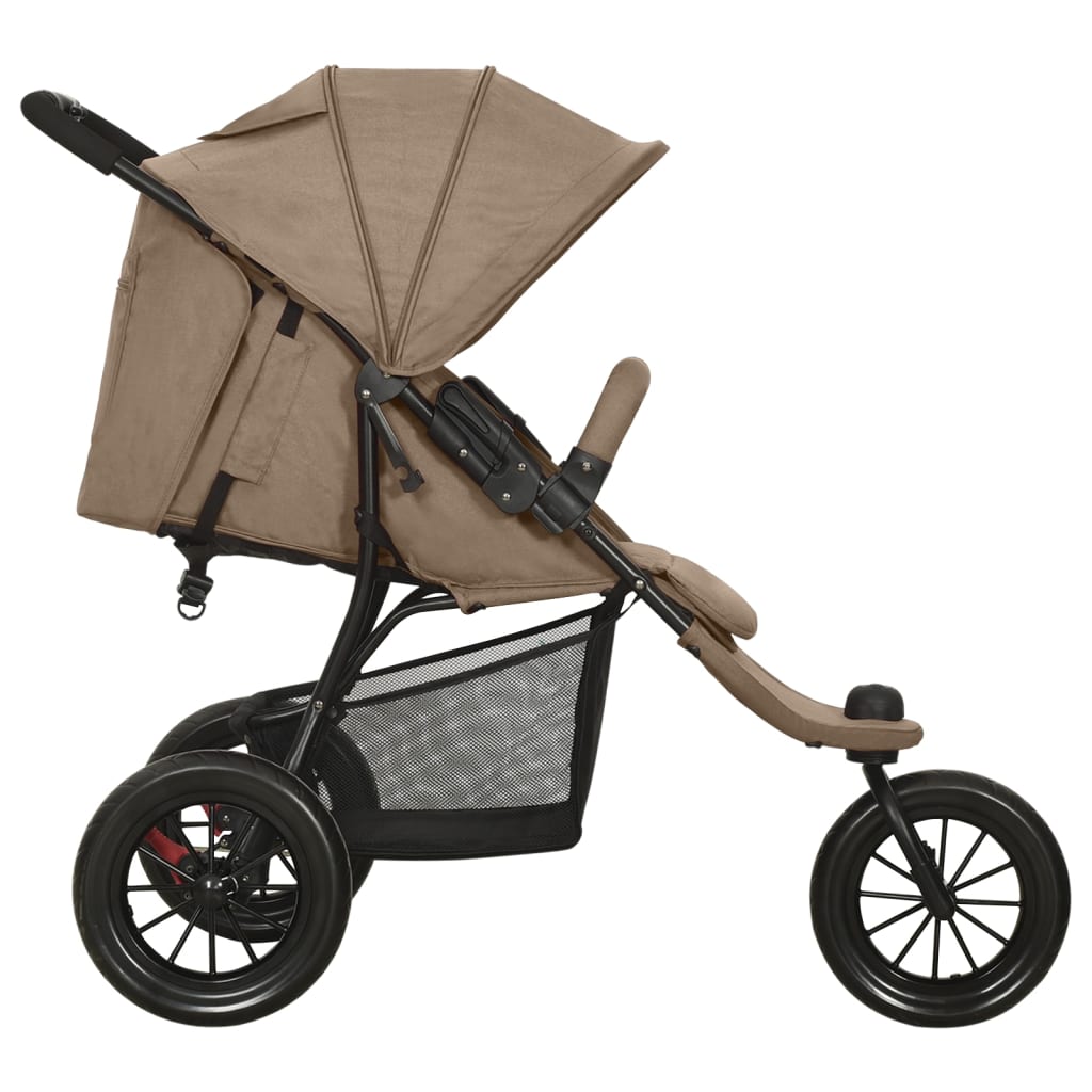 Cochecito VidaXL Acero Taupe