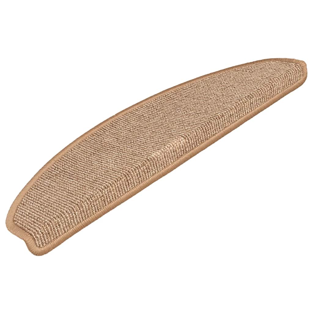 Vidaxl trapmatten 15 st 65x21x4 cm lichtbruin halfrond groot
