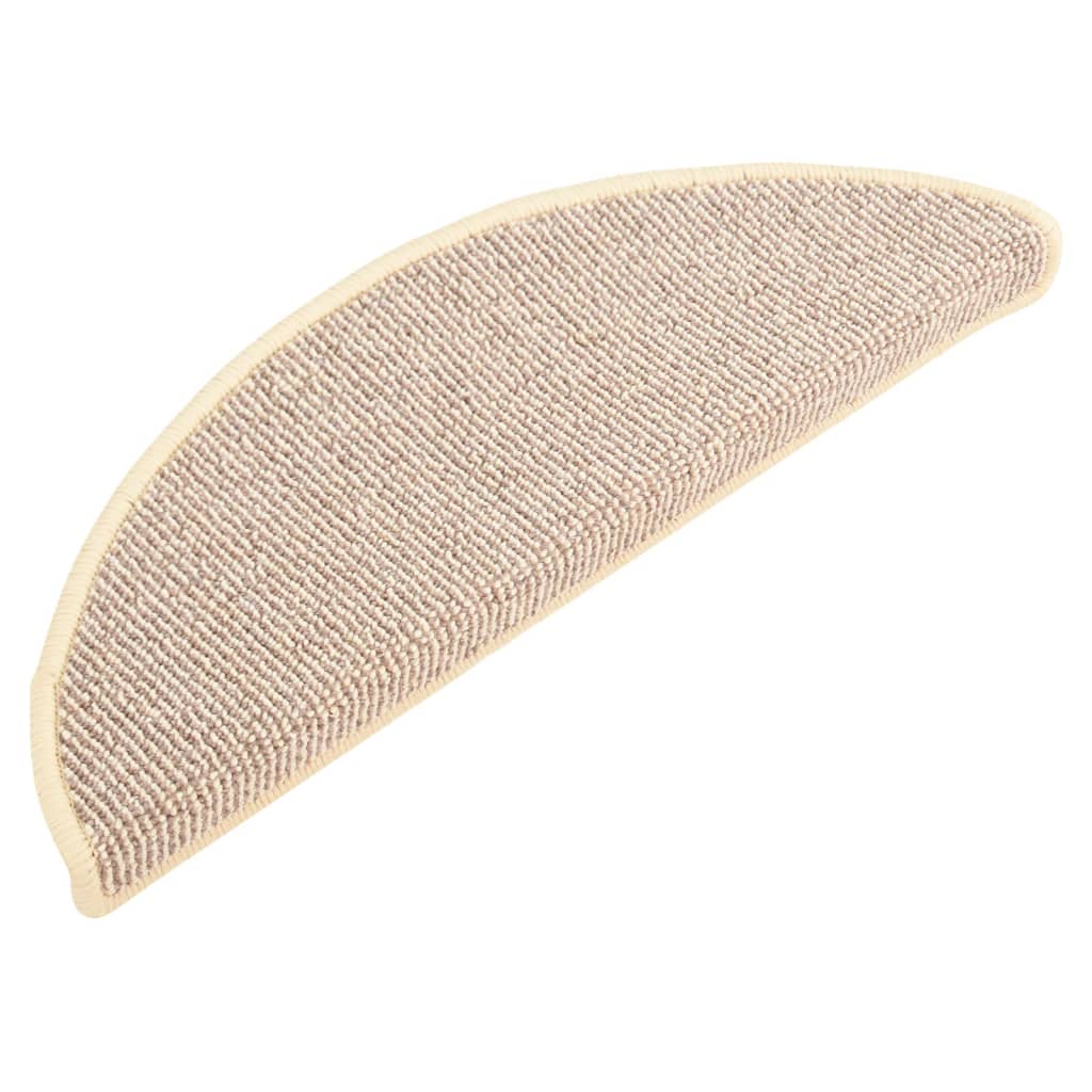 Vidaxl tappetini per scale 15 St 65x21x4 cm bianco e marrone