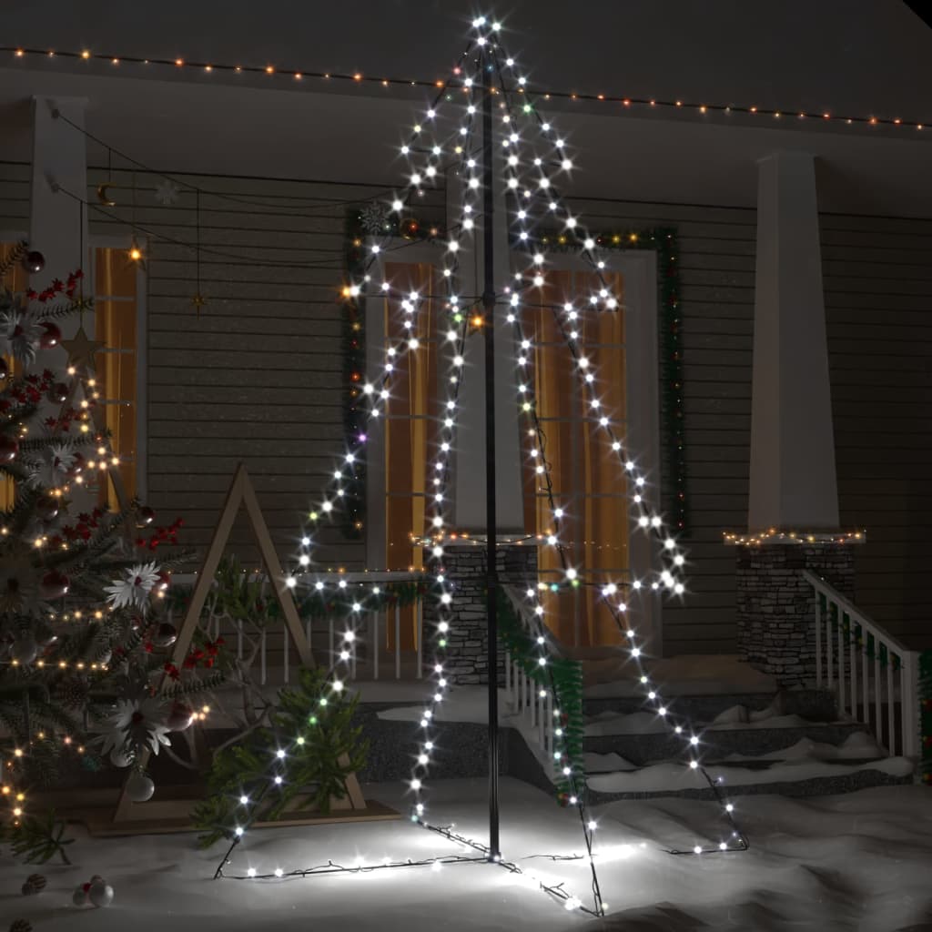 Vidaxl Kegelkerstboom 240 LED all'interno e all'esterno di 118x150 cm