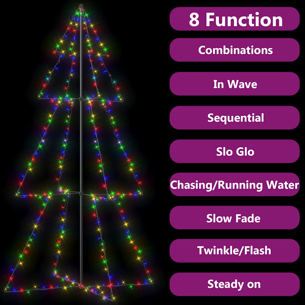 Vidaxl Kegelkerstboom 300 LED dentro y fuera de 120x220 cm
