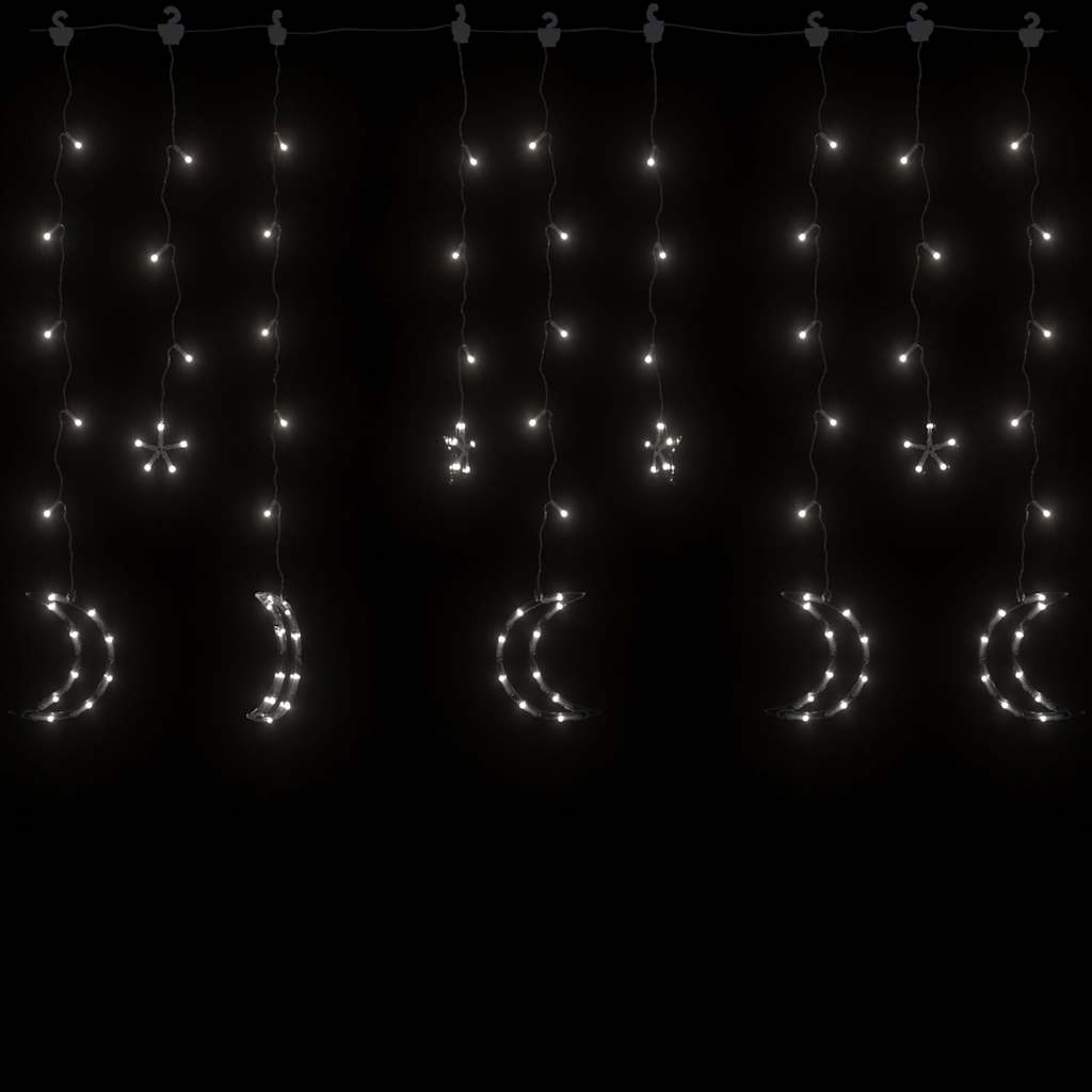 Vidaxl Light Garland Star and Moon Remote Control 345 LED BIANCO