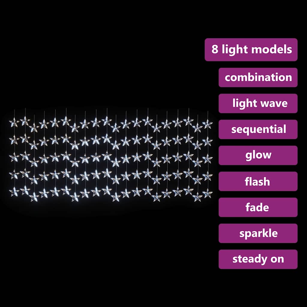 Vidaxl Light Corder stelle con 500 LED e 8 funzioni Bianco freddo