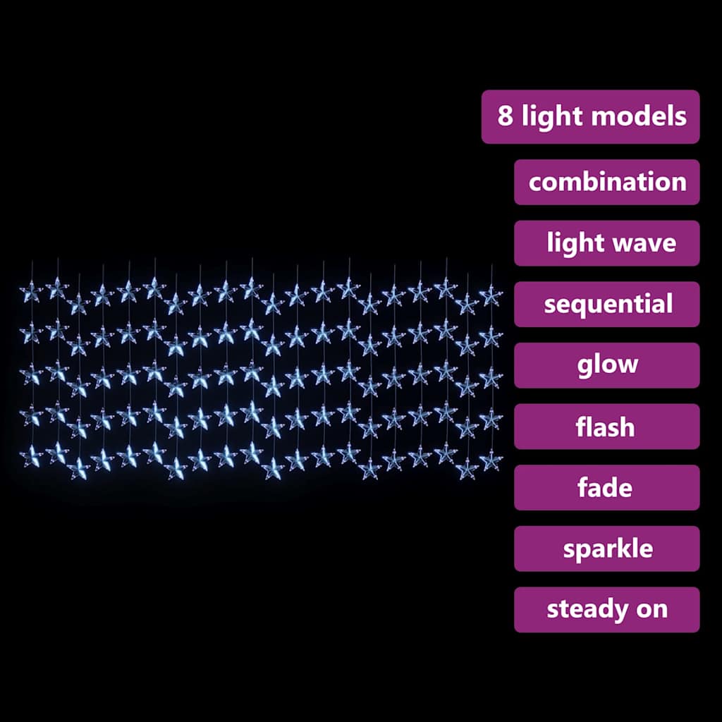 Vidaxl Light Corder stelle con 500 LED e 8 funzioni blu