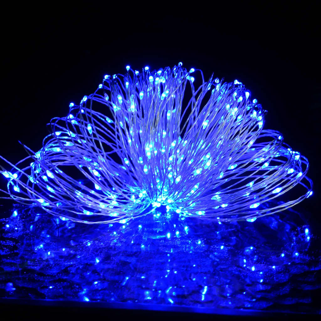 Cable de luz Vidaxl con 400 funciones de Microled Blue 8 40 m