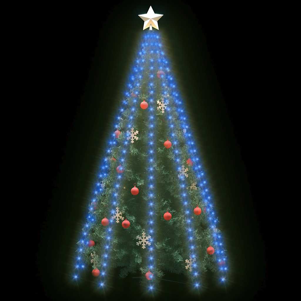 Iluminación de árbol de Navidad Vidaxl con 300 LED azul Net 300 cm