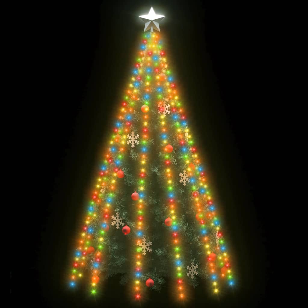 VIDAXL NASTALE LIGHTING TREE 500 LED multi -colore all'interno di 500 cm