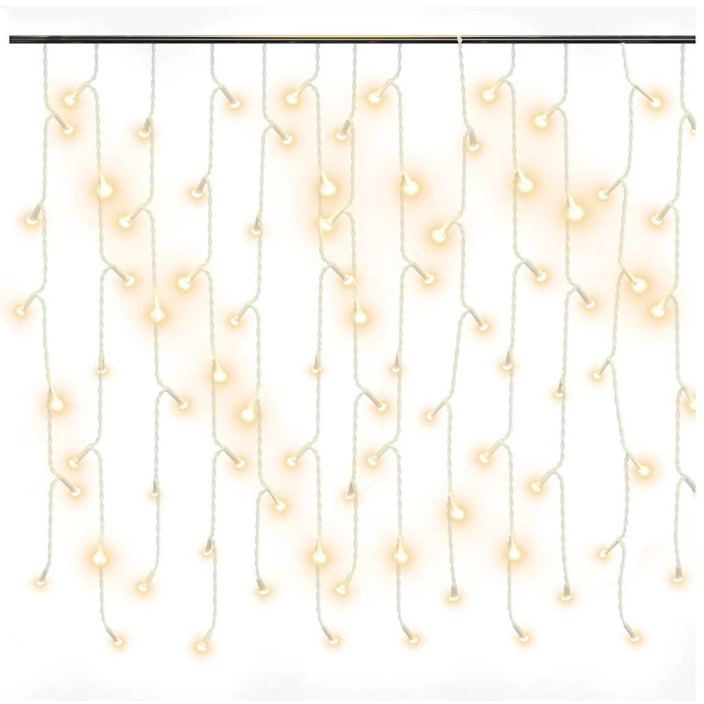 Vidaxl Light Curtain con 400 LED e 8 funzioni 10 m Bianco caldo
