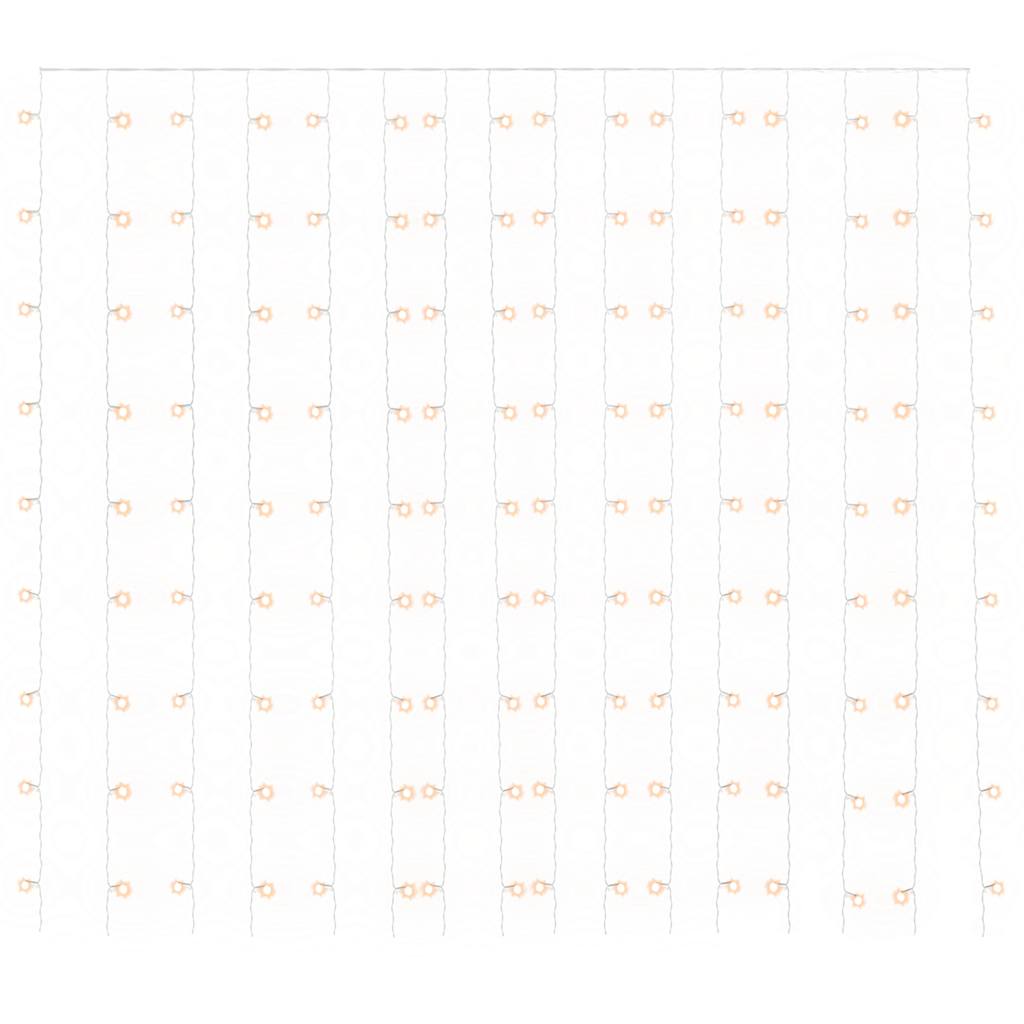 Vidaxl lichtsnoergordijn met 300 led's en 8 functies 3x3 m warmwit