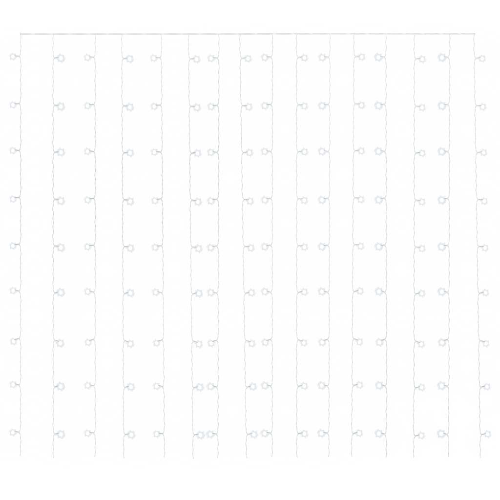 Vidaxl lichtsnoergordijn met 300 led's en 8 functies 3x3 m koudwit
