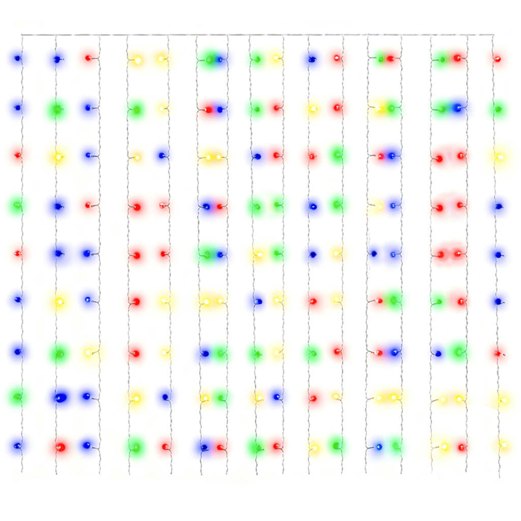 Vidaxl lichtsnoergordijn met 300 led's en 8 functies 3x3 m meerkleurig