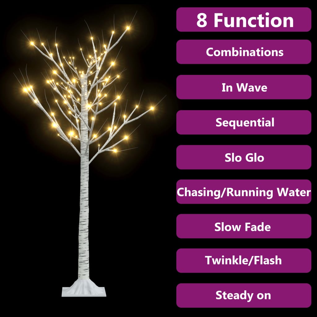 Vidaxl Christmas Tree Willow con 120 LED bianchi caldi all'interno e all'esterno di 1,2 m
