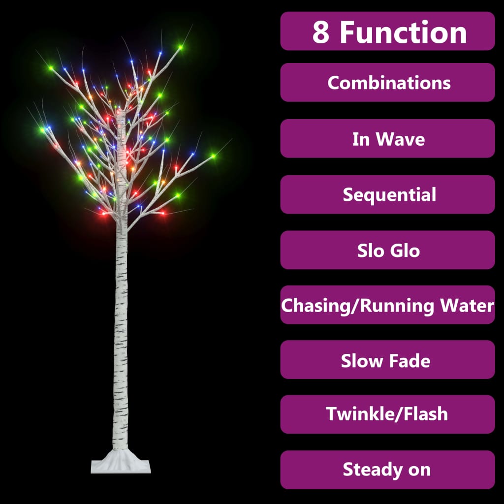 Vidaxl Christmas Tree Willow 140 LED multi -colorati all'interno e all'esterno di 1,5 m